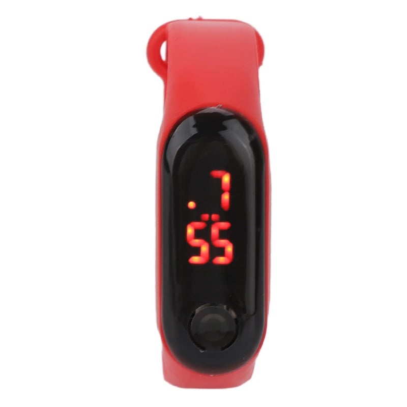 woobles Mini Children Electronic Watch Red LED Simple Student Sports Electronic Watch with Silicone Watch Band(Red) - Image 1